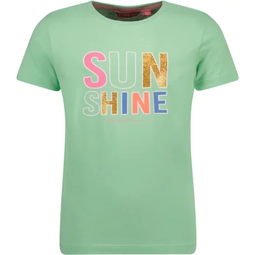 TYGO & vito Meisjes t-shirt glitterprint sunshine mint