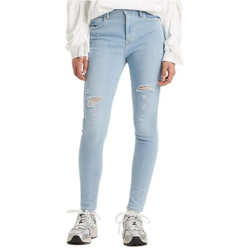 Levi’s 720 hirise super skinny light indigo & destroyed