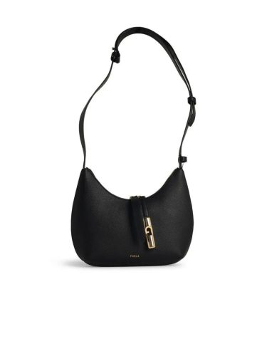 Furla Shoppers – ‘Goccia’ Black Leather Bag in zwart