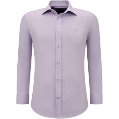 Gentile Bellini Getailleerde banco oxford shirt paars