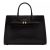 Isabel Bernard Totes & shoppers – Honoré Nadine Croco Black Calfskin Leather Handbag in zwart