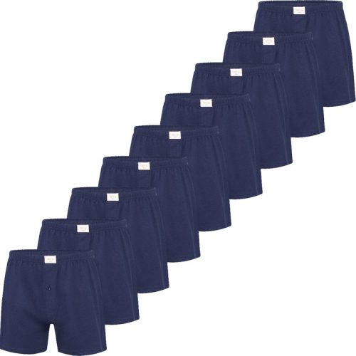 Phil & Co Wijde boxershorts jersey stretch effen navy 9-pack