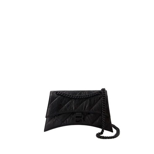 Balenciaga Shoppers – Crush Chain S Shoulder Bag – Leather – Black in zwart