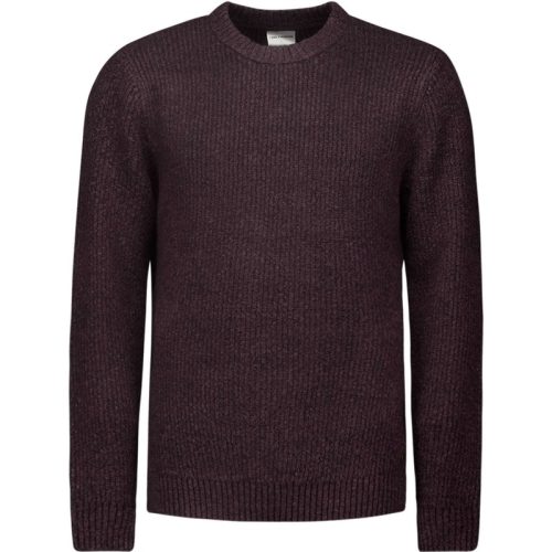 No Excess Pullover crewneck 2 coloured soft s aubergine