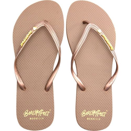 Beachyfeet Teenslipper dames – chocolate