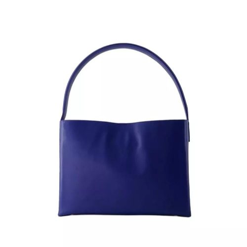 Ines De La Fressange Shoppers – Leonore L Shoulder Bag – Leather – Blue Cobalt in blauw