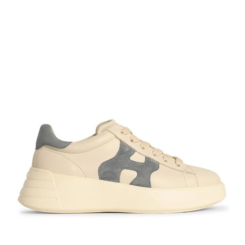 Hogan Low-Top Sneakers – ‘Rebel H526’ Beige Leather Sneakers in beige