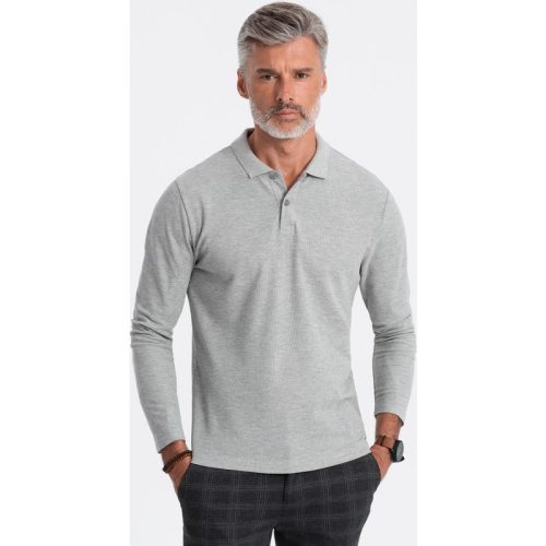 Ombre Poloshirt heren longsleeve – delio