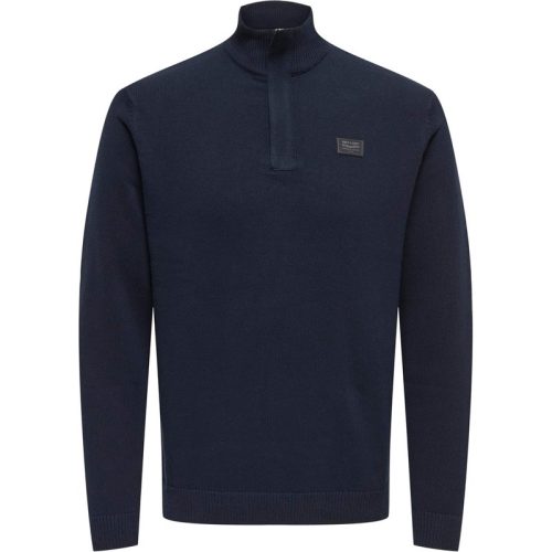 Only & Sons Onsjaxson life reg 12 half zip knit navy