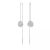 Swarovski Oorbellen – Meteora drop earrings, Rhodium plated in white