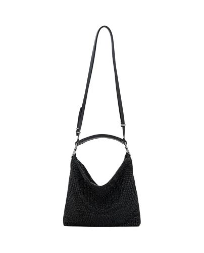 Benedetta Bruzziches Shoppers – Bella Ciao Rhinestone Shoulder Bag in zwart