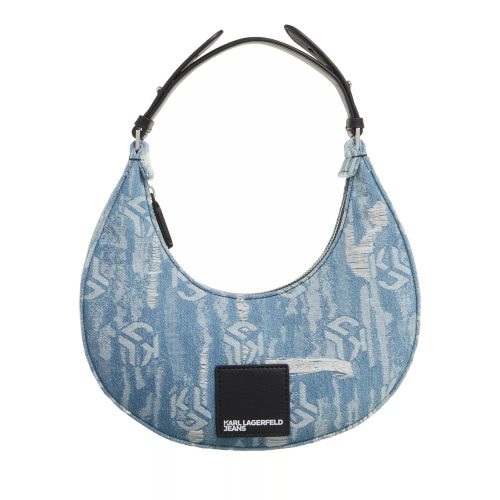 Karl Lagerfeld Jeans Hobo bags – Dnm Jacquard Sm Halfmoon Shb in blauw