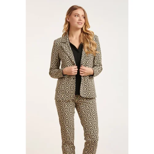 Smashed Lemon 24723 grafische bloem motief travel kwaliteit blazer