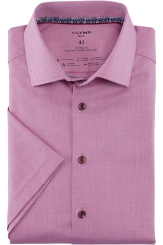 OLYMP Luxor 24/Seven Modern Fit Overhemd Korte mouw fuchsia