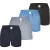 MG-1 Wijde geweven boxershorts heren 4-pack effen