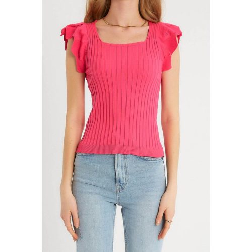 Robin-Collection Elastische ribstof top t93547