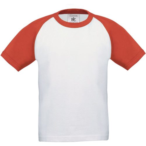 B and C Kinderen/kinderen base-ball t-shirt