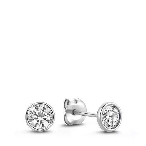 Isabel Bernard Oorbellen – Saint Germain Du Four 14 Karat Ear Studs With Zirc in silver