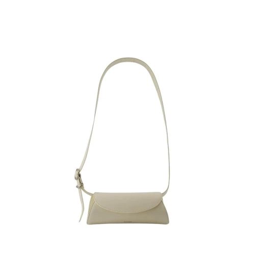 Jil Sander Shoppers – Cannolo Mini Purse – Leather – Eggshell in beige