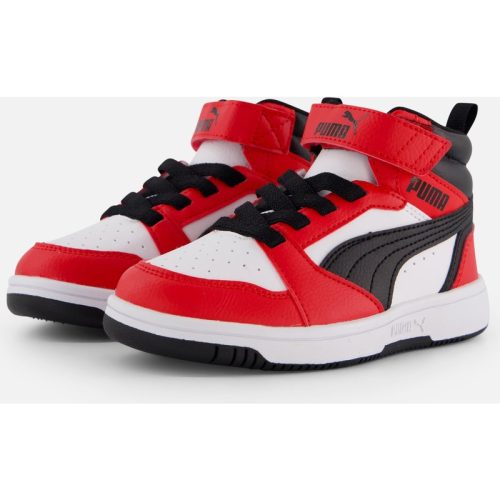 Puma Puma Rebound V6 Mid Sneakers wit Imitatieleer