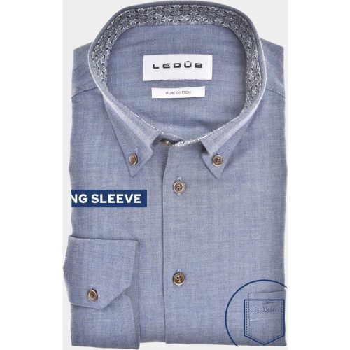 Ledub Overhemd extra lange mouw Blauw LE24261 MFN 7 0142700/150-130-000