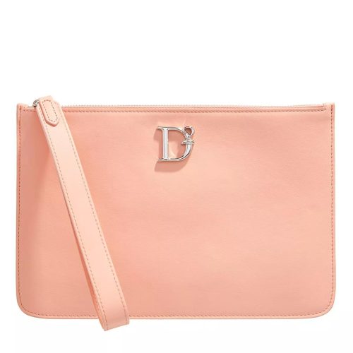 Dsquared2 Pochettes – Pouch Leather in koraal