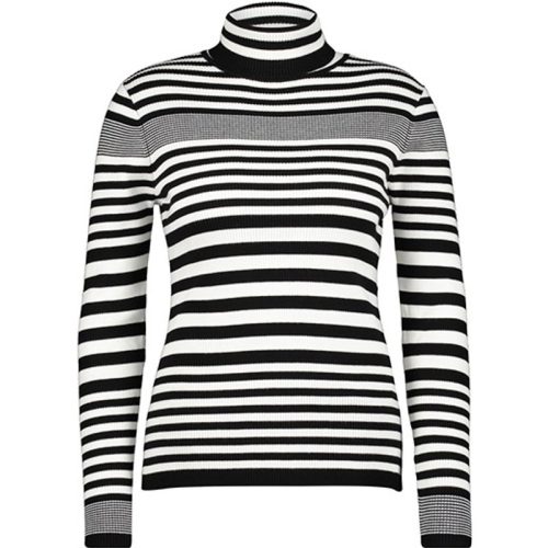 Red Button Top srb4068 roll neck black/offwhite