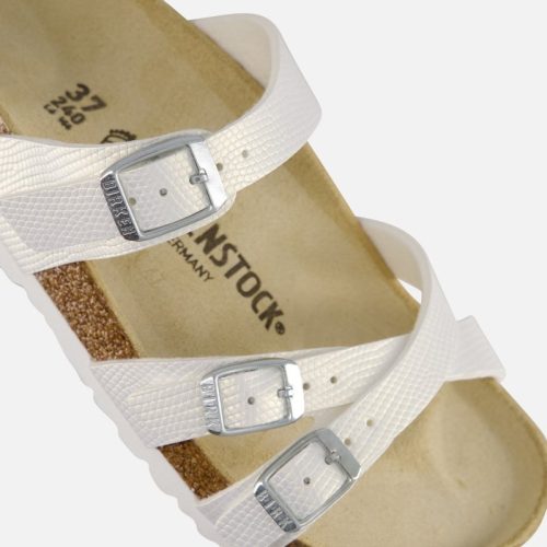 Birkenstock Birkenstock Franca Slippers wit Imitatieleer