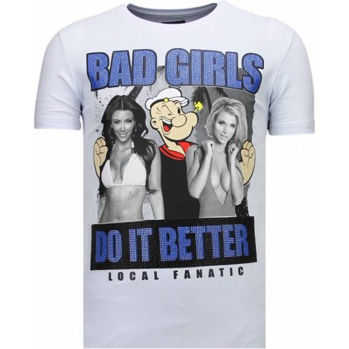 Local Fanatic Bad girls do it better rhinestone t-shirt