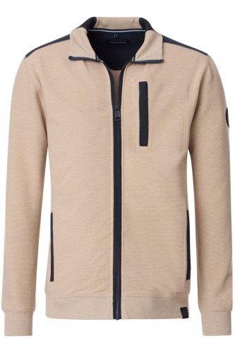 Casa Moda Regular Fit Sweatjacket beige, Effen