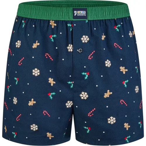 Happy Shorts Heren wijde boxershorts kerst print christmas allover