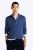 Tommy Hilfiger herringbone structure zip mock Blauw heren