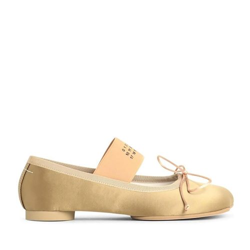 MM6 Maison Margiela Loafers – Beige Polyester Ballet Flats in beige