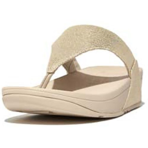 FitFlop Lulu glitz-canvas toe-post sandals