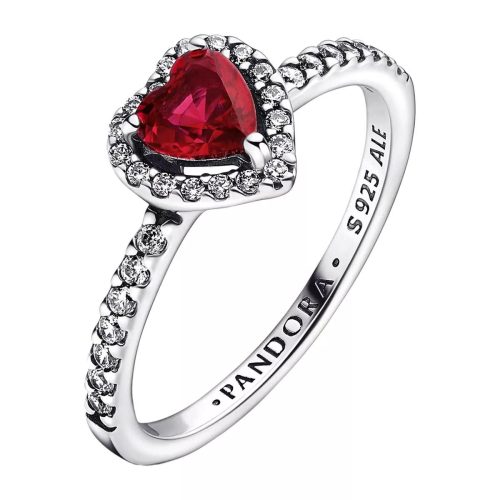 Pandora Ringen – Heart sterling silver ring with cherries jubilee in silver