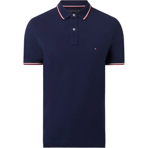 Tommy Hilfiger Slim-fit polo met contraststrepen