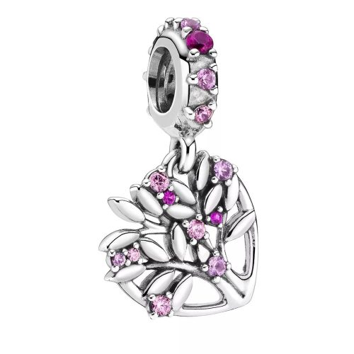 Pandora Charms – Rosafarbener Familienstammbaum Charm-Anhänger in silver