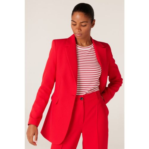 Jansen Amsterdam Wq238 woven blazer cannes red