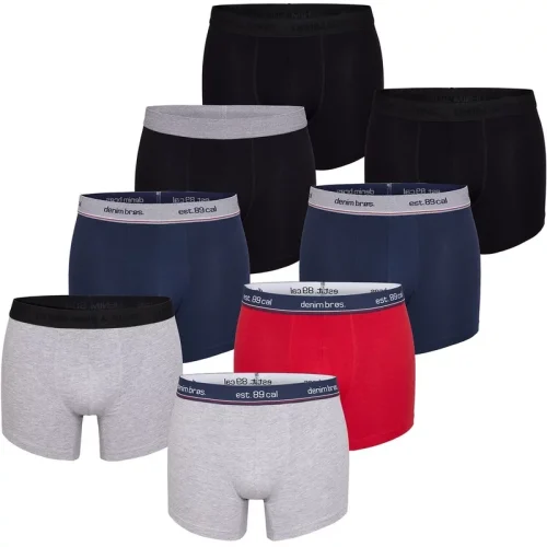 MG-1 Denim brøs. boxershorts heren 8-pack multi effen kleuren #13