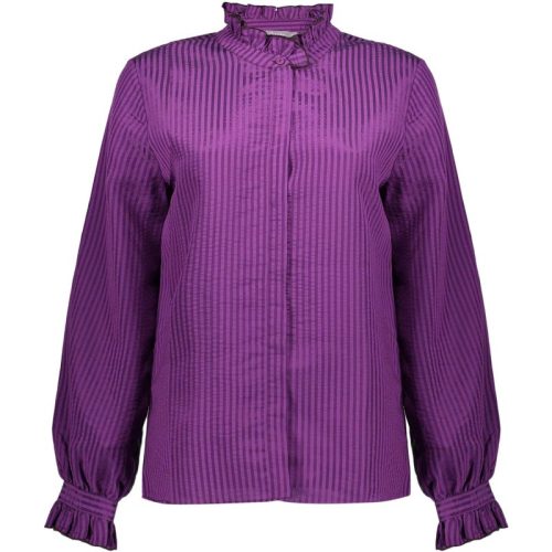 Geisha Blouse purple stripe