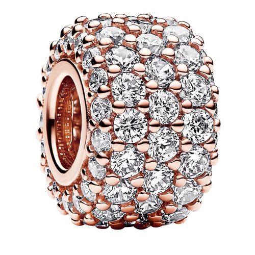 Pandora Charms – 14k Rose gold-plated charm withcubic zirconia in gold