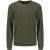 No Excess Pullover crewneck garment dyed + st dark moss