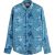 Scotch & Soda Printed linen-viscose blend shirt turquoise wax le