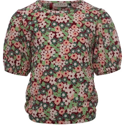 Looxs Revolution Meisjes top crinkle bloemen bomb aop