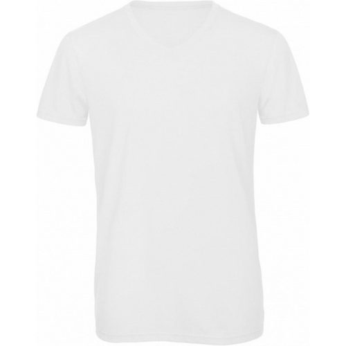 B and C Heren triblend v hals t-shirt