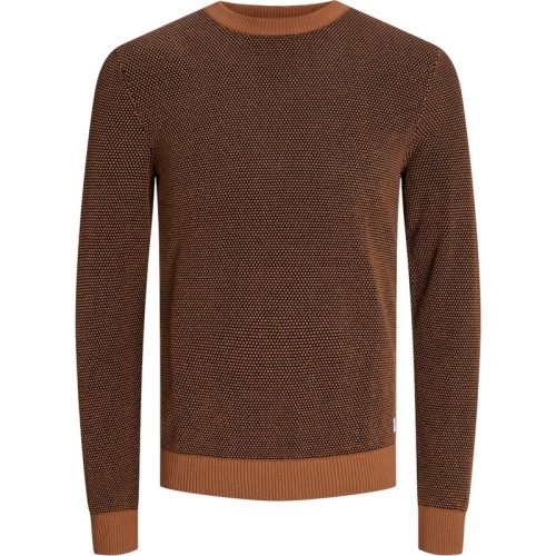 Jack & Jones jjeglobe knit crew neck noos 12258139 mocha bisque