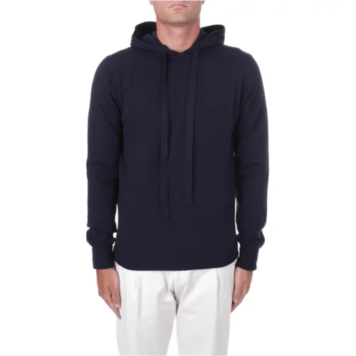 Alpha Studio Merino wol hoodie met trekkoord