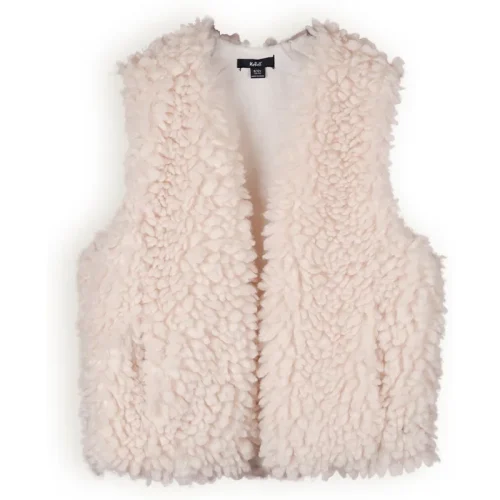 NoBell Meisjes gilet fluffy fur kath pearled