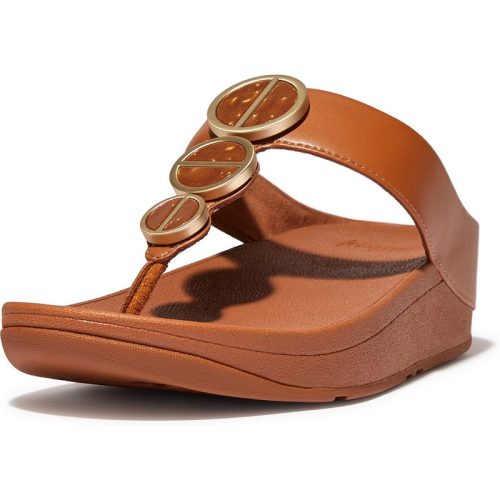 FitFlop Halo metallic-trim toe-post sandals