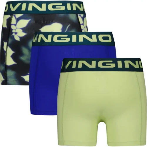 Vingino Jongens ondergoed 3-pack boxers vintage flower key lime